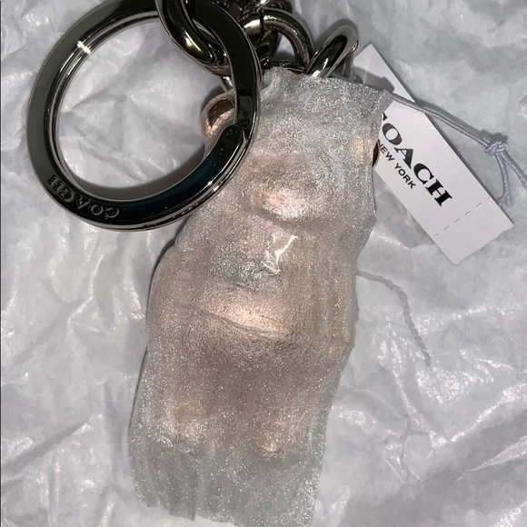 NWT Coach Rose Gold 3D Bear Keychain - Picture 5 of 9